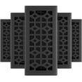 thumbnail image 1 of Imperial Templar Floor Register Traditional Style - Adjustable Black Iron - 5 Count, 4x10 Inch, 1 of 7