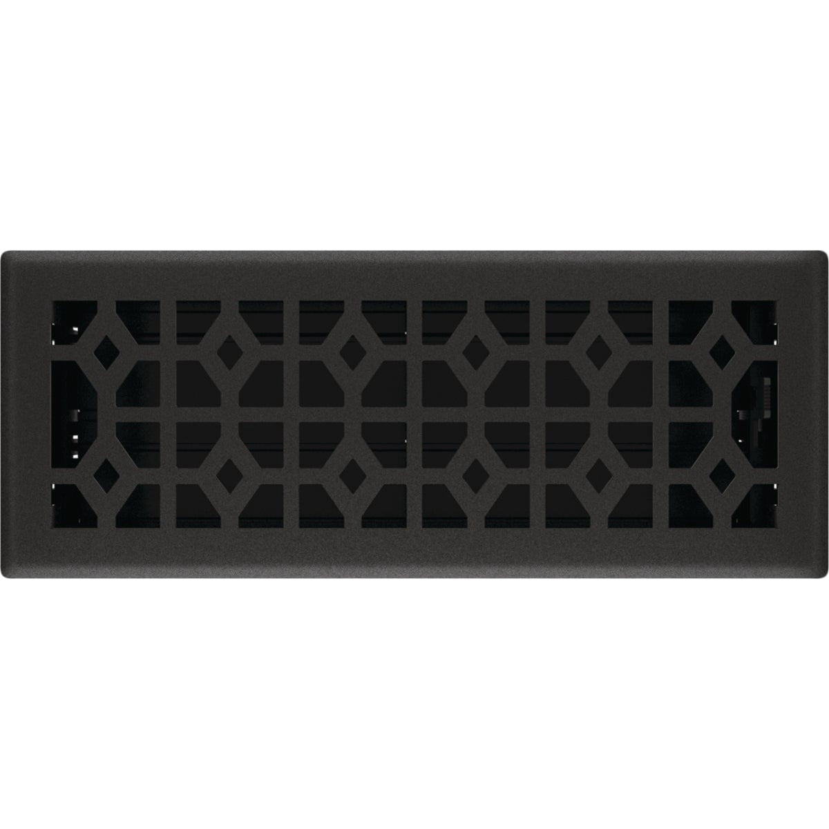 Imperial Templar Floor Register Signature Series - Black Iron - 4 x 12 Inch