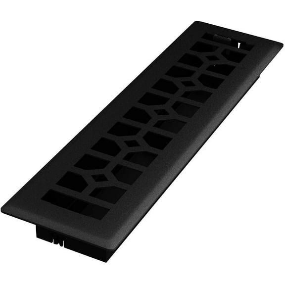 Imperial RG3473 Templar Decorative Floor Register, 2.25x12 Inch, Black Iron