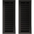 thumbnail image 1 of Imperial RG3478 Cast Iron Montezuma Decorative Floor Register, 4 x 12-Inch, Matte Black, 2 Pack, 1 of 7