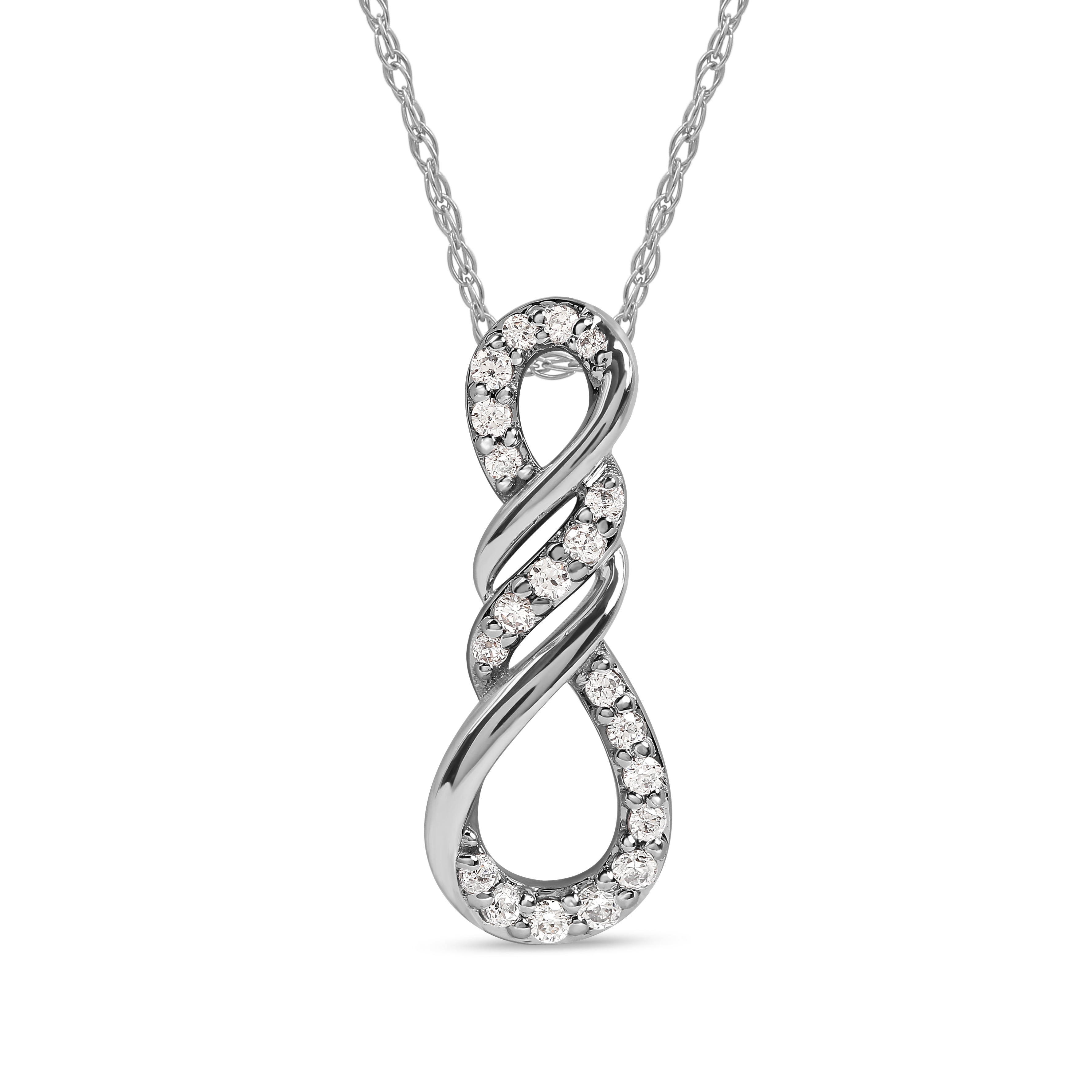 Imperial S925 Sterling Silver 1/6 Ct Diamond Two-Tone Infinity
