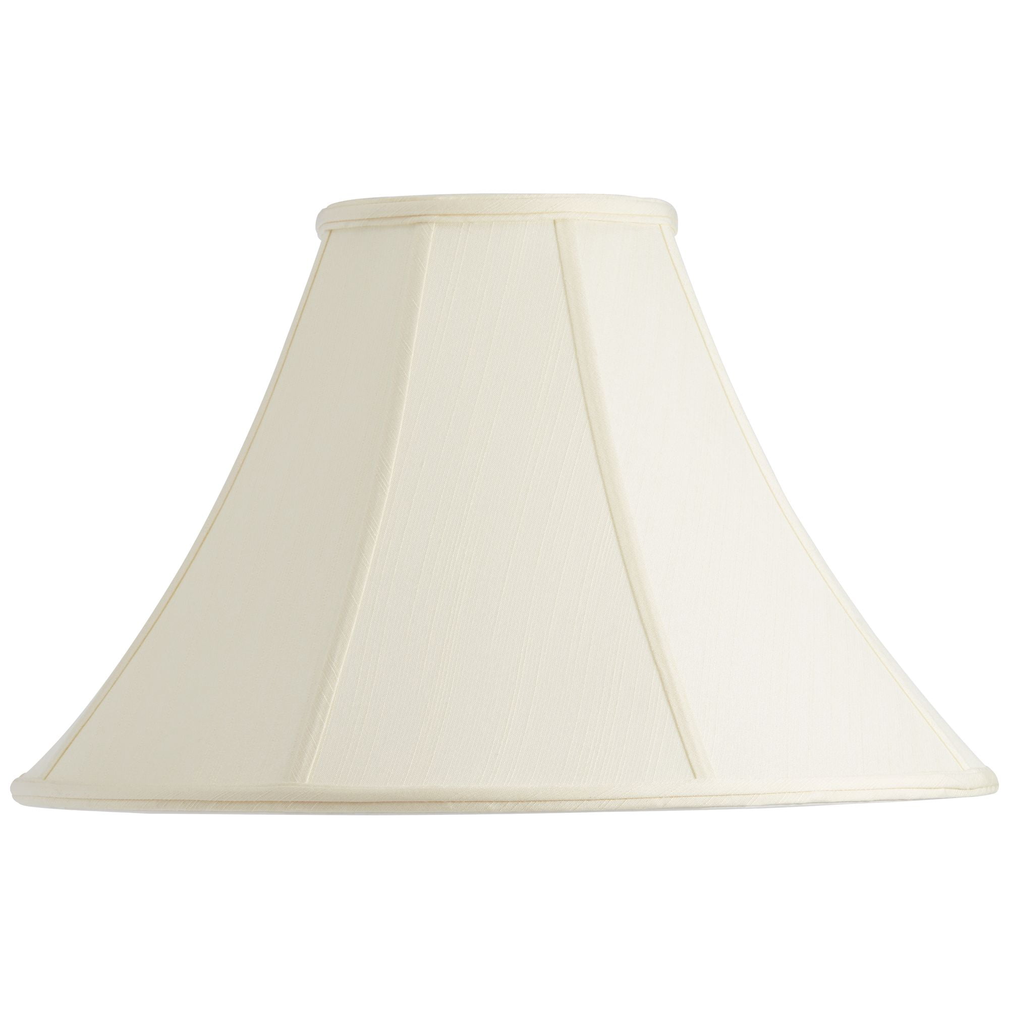 Imperial Shade Creme Large Bell Lamp Shade 7" Top x 20" Bottom x 13.75" Slant x 12.25" High (Spider) Replacement with Harp and Finial