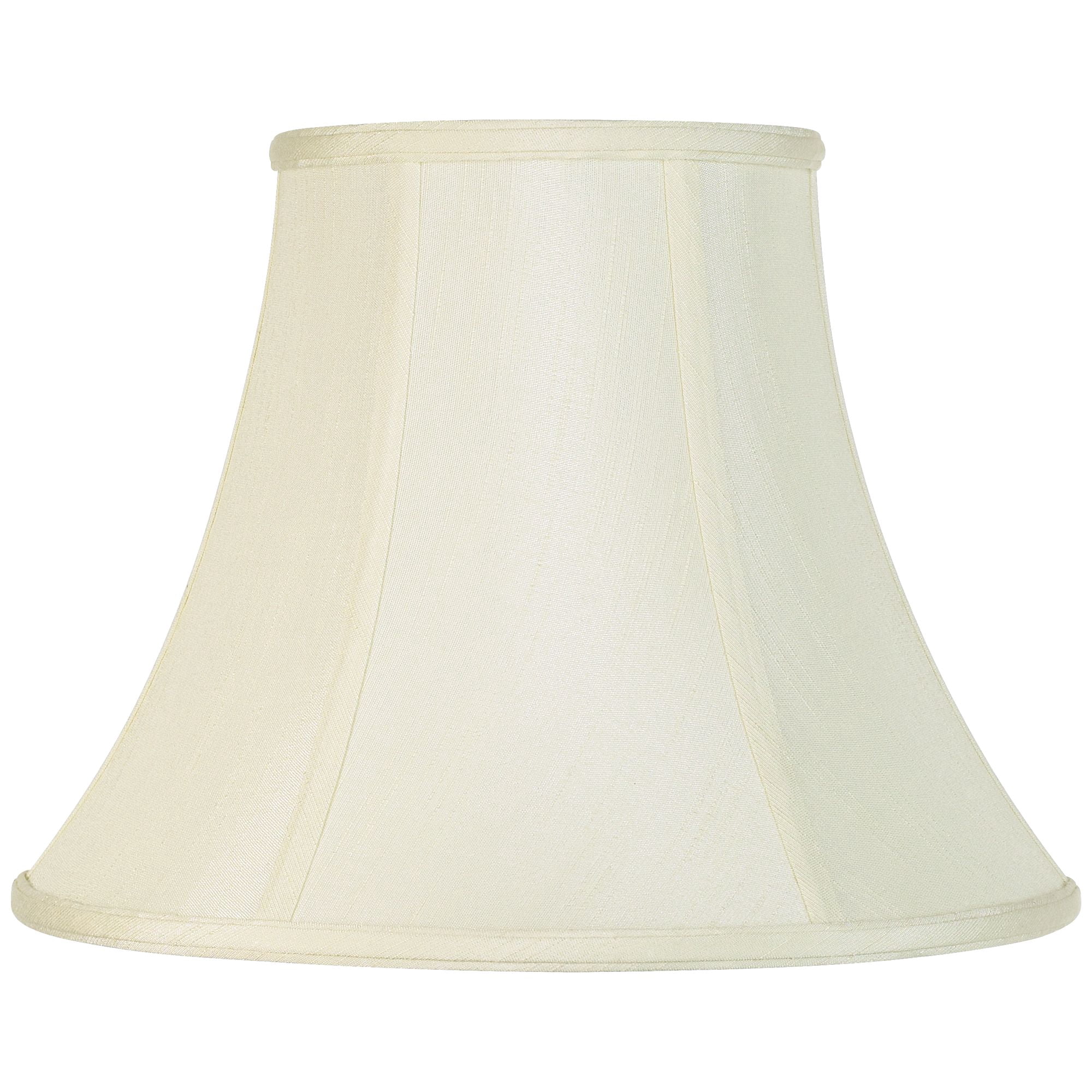 Imperial Shade Creme Medium Bell Lamp Shade 7" Top x 14" Bottom x 11" Slant x 10.5" High (Spider) Replacement with Harp and Finial