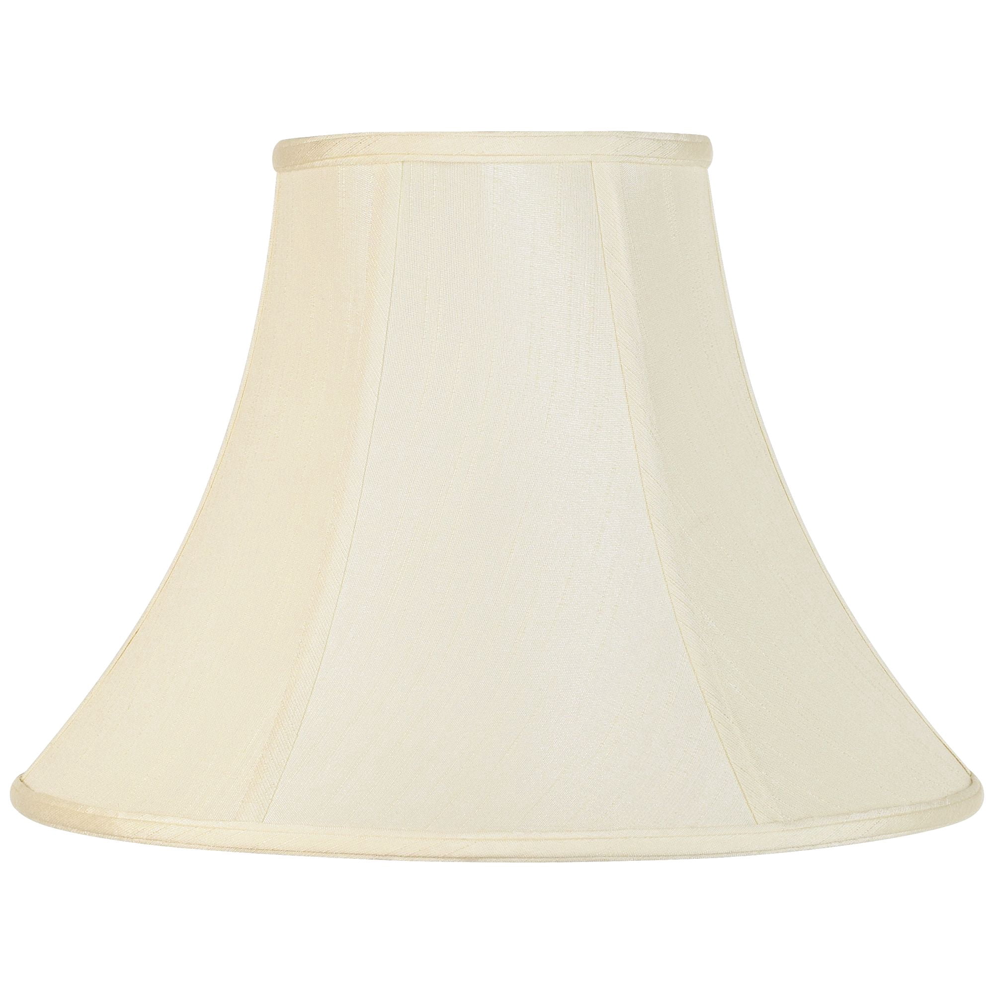 Imperial Shade Creme Medium Bell Lamp Shade 7" Top x 16" Bottom x 12" Slant x 11.5" High (Spider) Replacement with Harp and Finial