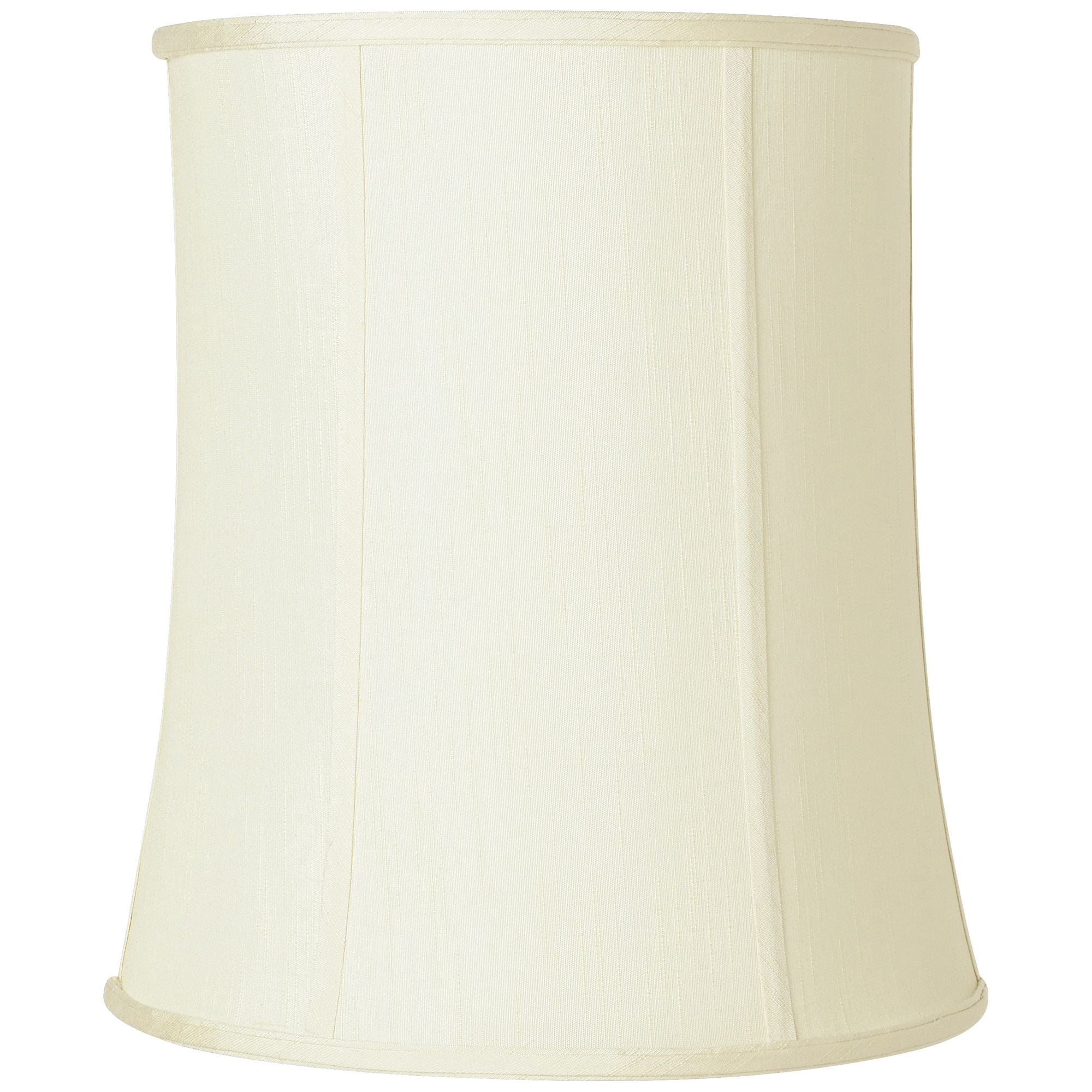 Springcrest Buttercream Medium Deep Drum Lamp Shade 12" Top x 14" Bottom x 16" High (Spider) Replacement with Harp and Finial