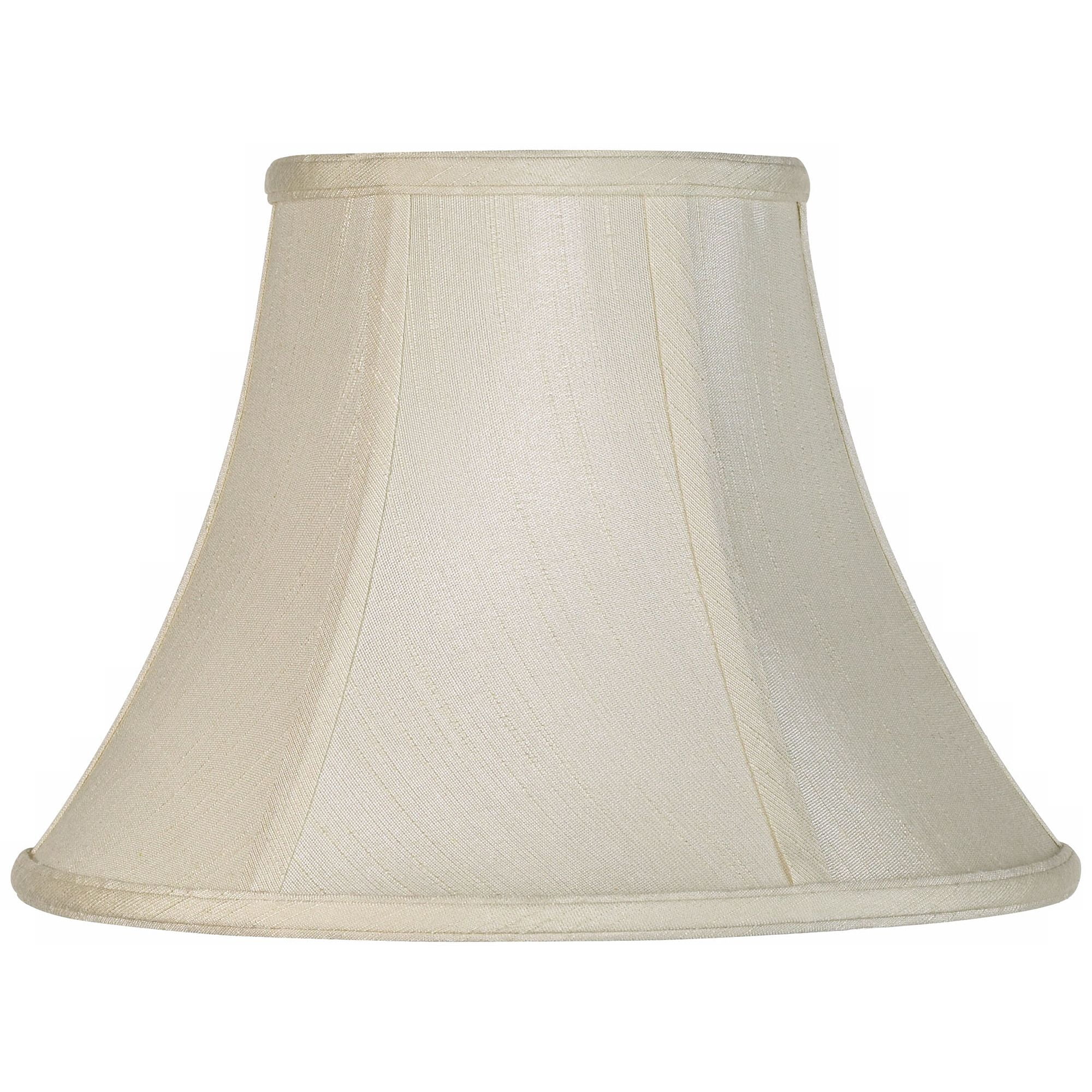 Ivory Traditional Bell Lamp Shade with Polished Brass Spider Fitting