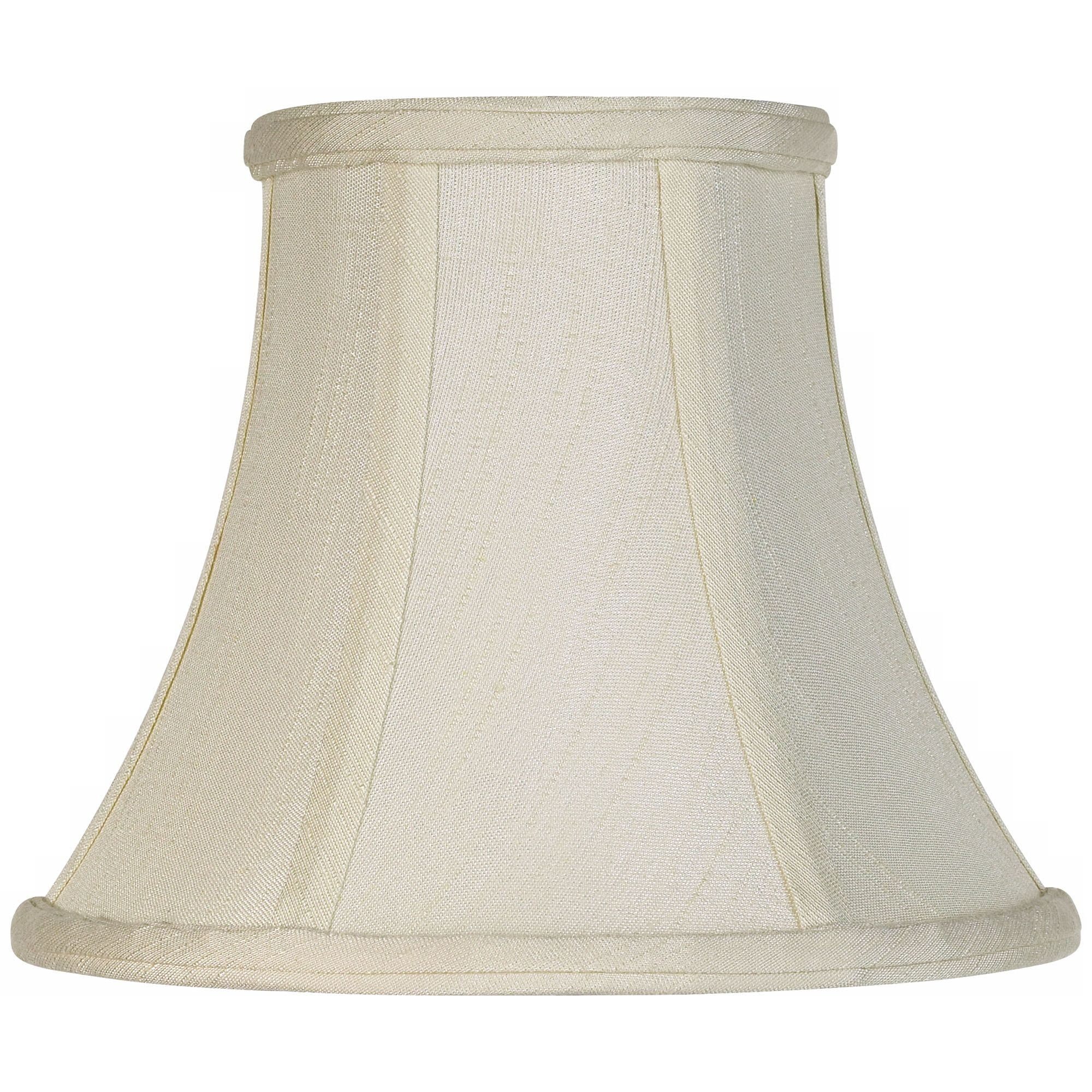 Small Cream Bell Lamp Shade with Brass Clip-On Fitting