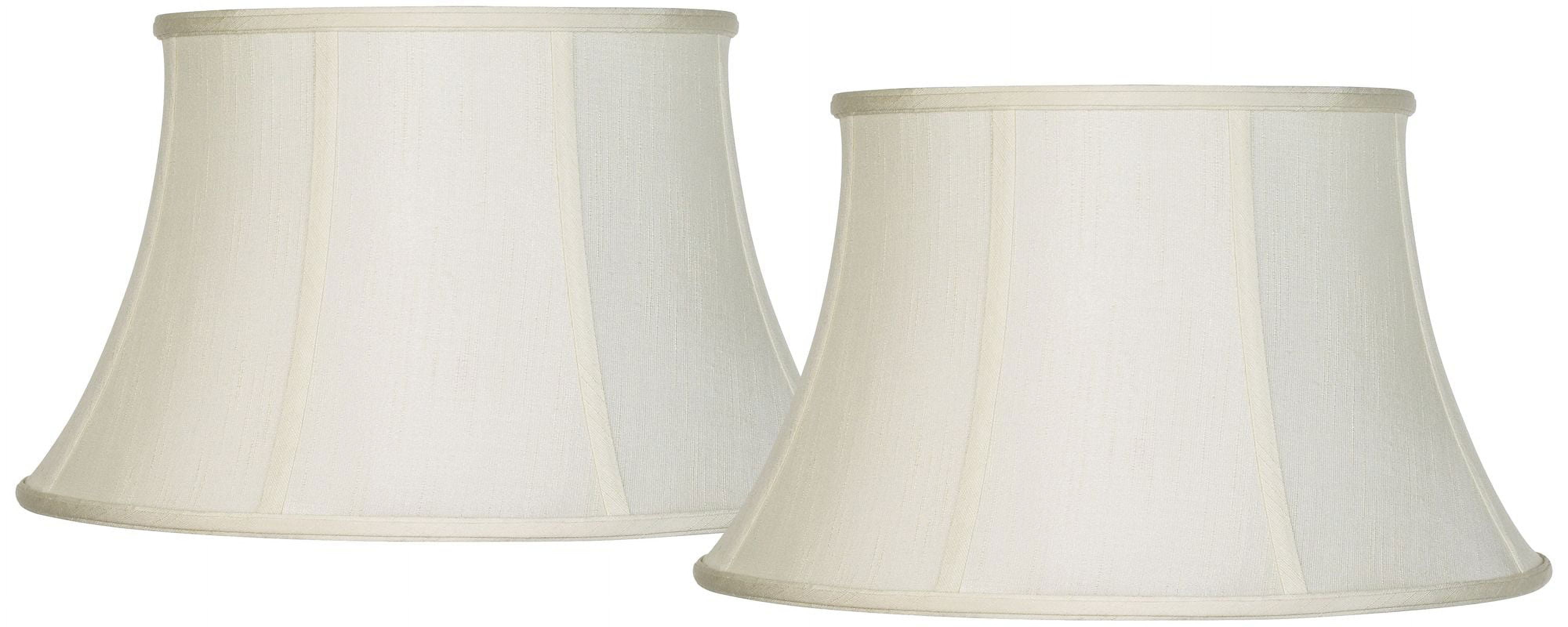 Imperial Shade Set of 2 Bell Lamp Shades Cream Large 13" Top x 19