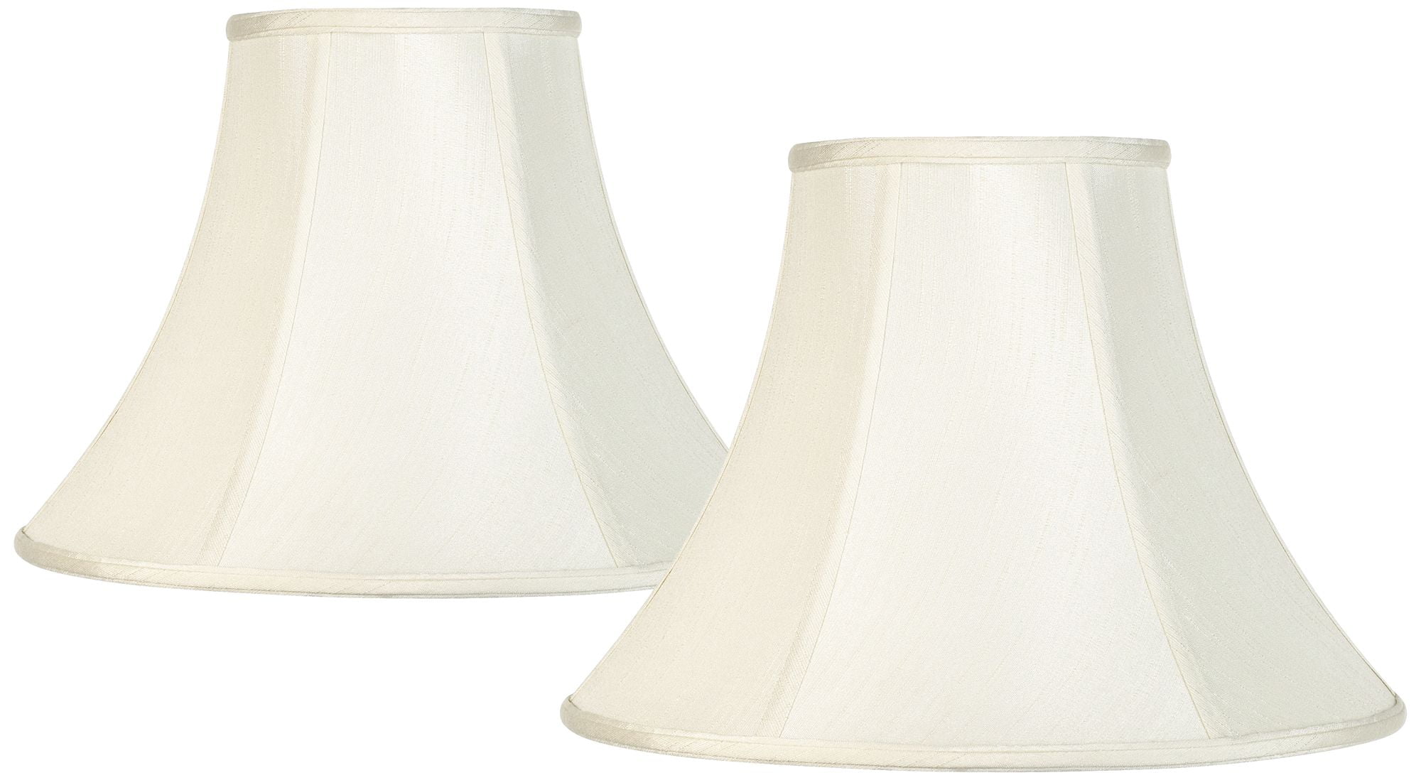 Springcrest Imperial Shade Set Of 2 Bell Lamp Shades Cream Medium 7" Top X 16" Bottom X 12" High Spider Replacement Harp And Finial Fitting At Foxvalley Mall In Aurora, IL