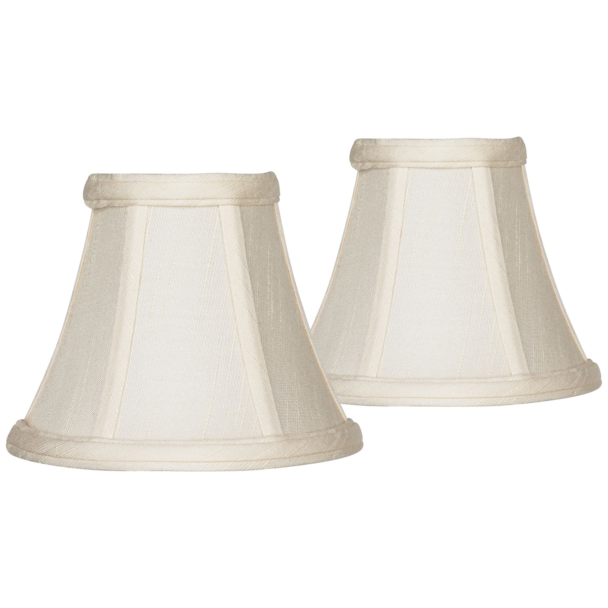 Imperial Shade Set of 2 Bell Lamp Shades Cream Small 3" Top x 6" Bottom