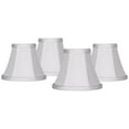 thumbnail image 1 of Imperial Shade Set of 4 Empire Chandelier Lamp Shades White Small 3" Top x 6" Bottom x 5" High Candelabra Clip-On Fitting, 1 of 6