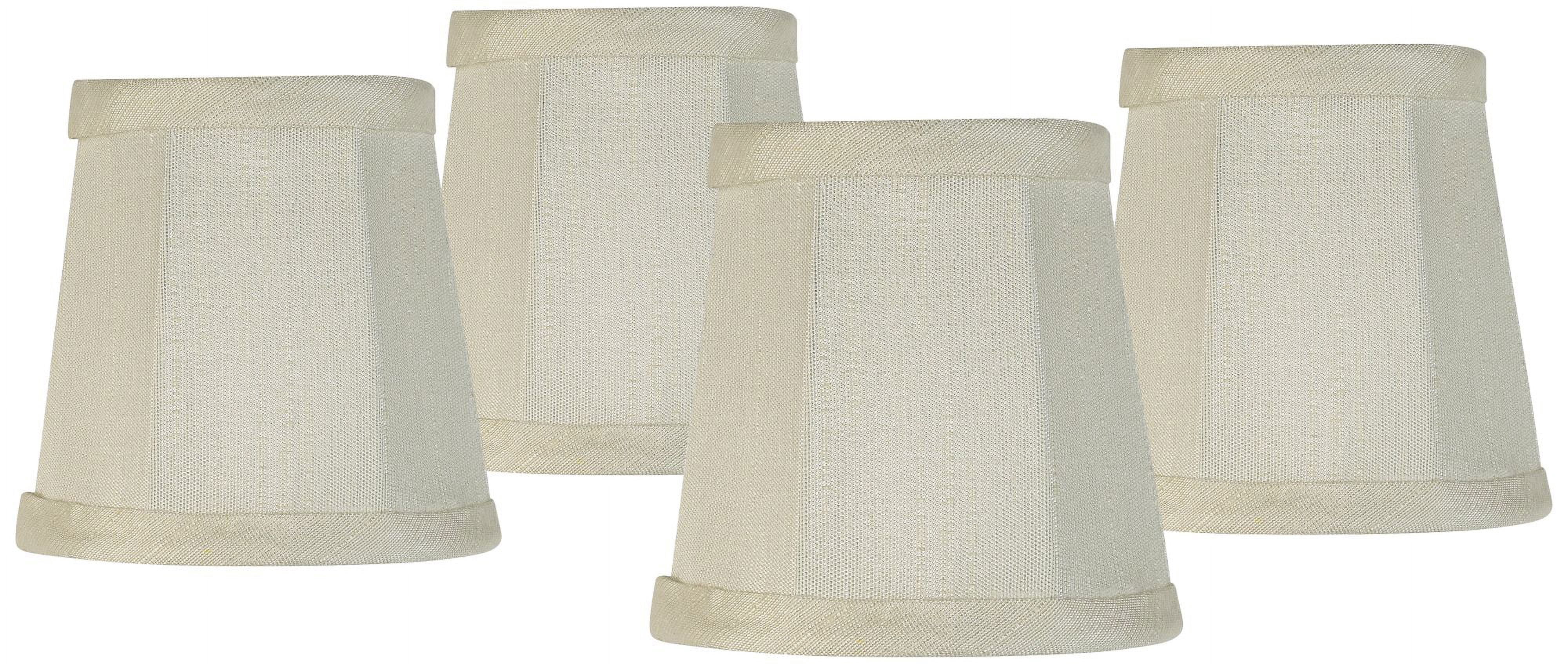 Imperial Shade Set of 4 Empire Lamp Shades Cream Small 3" Top x 4" Bottom x 4" High Candelabra Clip-On Fitting