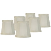 Imperial Shade Set of 6 Empire Lamp Shades Cream Small 3" Top x 4" Bottom x 4" High Candelabra Clip-On Fitting