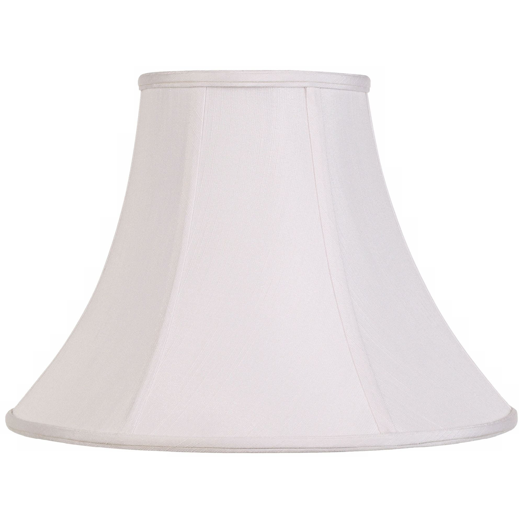 White Polyester Bell Lamp Shade with Brass Spider Fitting