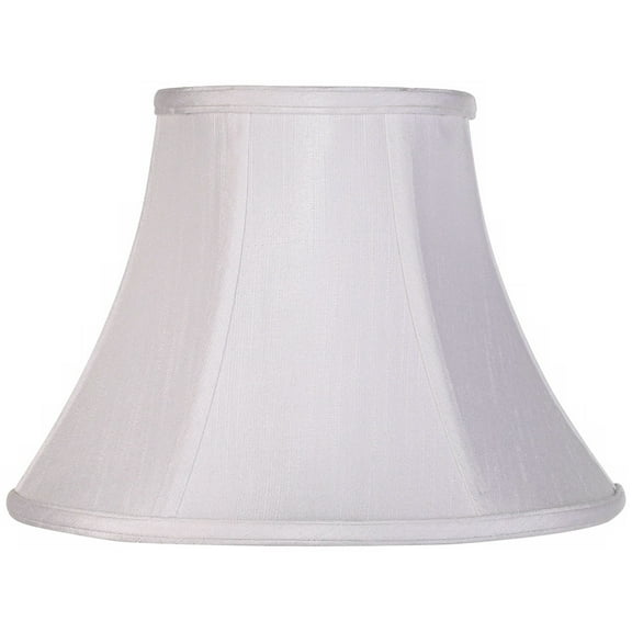 Imperial Shade White Small Bell Lamp Shade 6" Top x 12" Bottom x 9" Slant x 8.5" High (Spider) Replacement with Harp and Finial