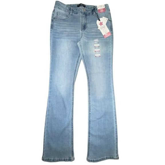 Imperial Star Big Girl's Boot Cut Mid Rise Jeans Soft Stretch (16)