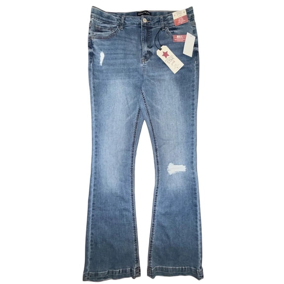 Imperial Star Big Girl's High Rise Flare Jeans Soft Stretch (16)