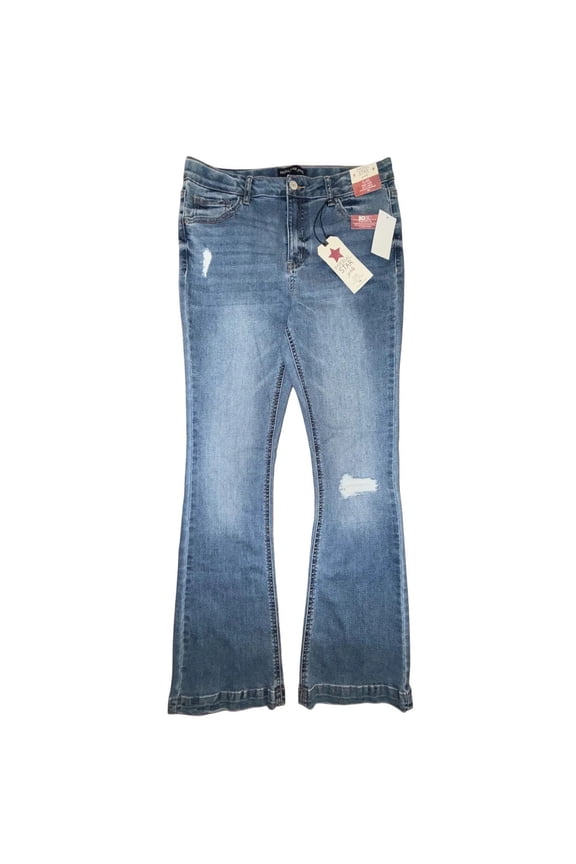 Big Girl's High Rise Flare Jeans Soft Stretch (16)