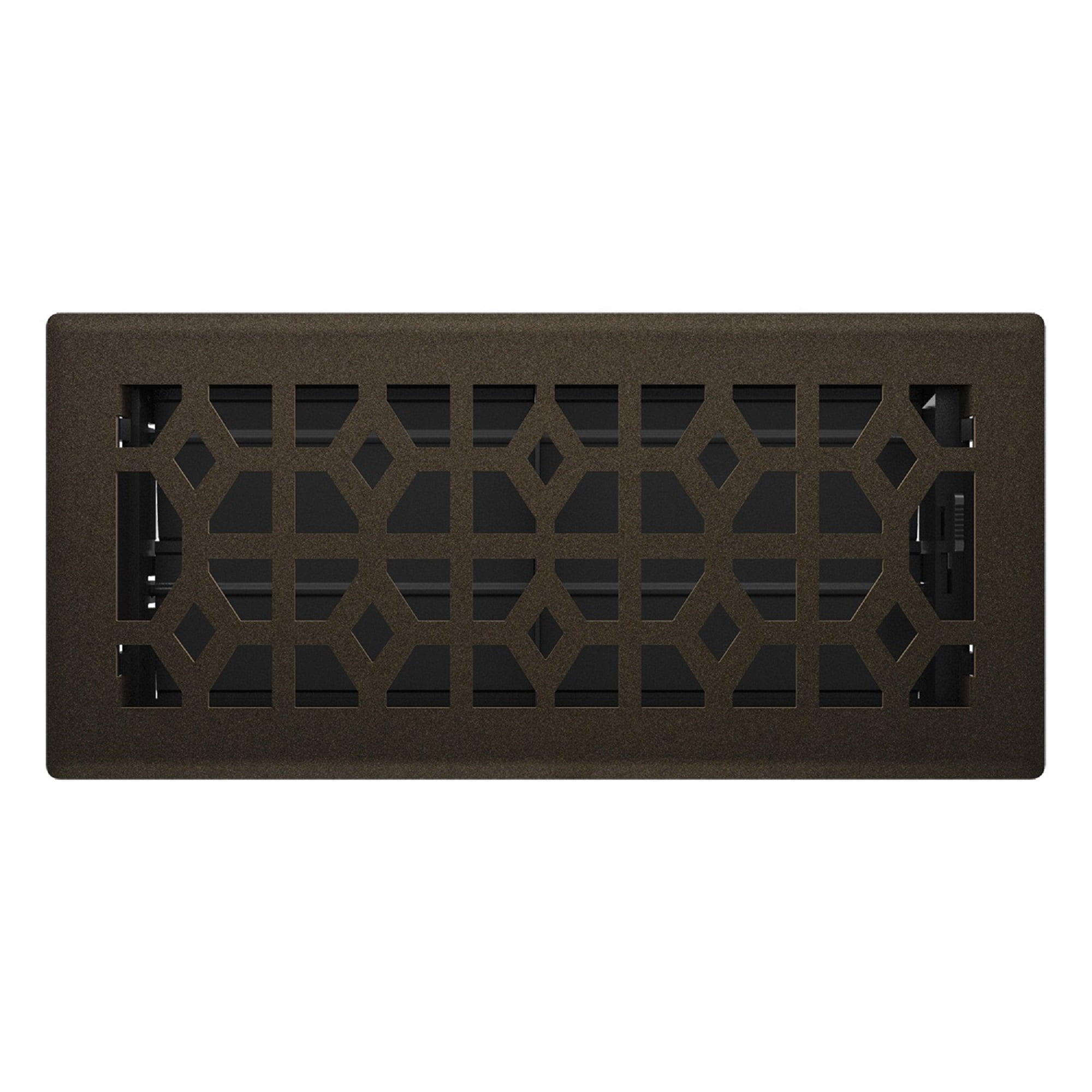Imperial Templar Floor Register Traditional - Adjustable Steel, Bronze Age - 4 x 10 In.