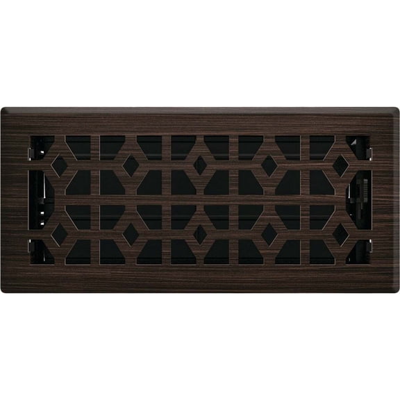 Imperial Templar Floor Register - Oil Rubbed Bronze, Adjustable Steel - 4 in x 10 in
