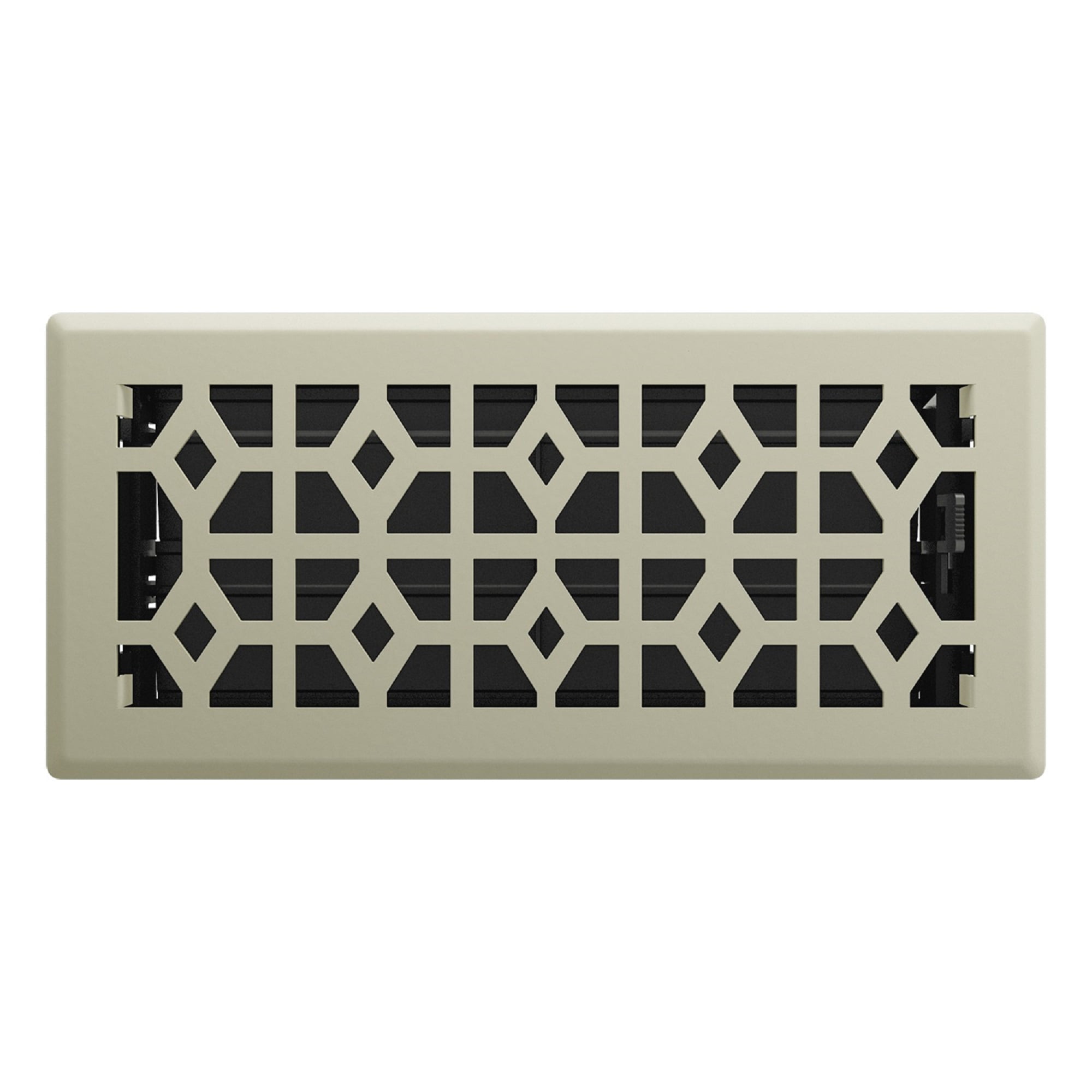 Satin Nickel Steel Decorative Floor Register 4x10 Inch