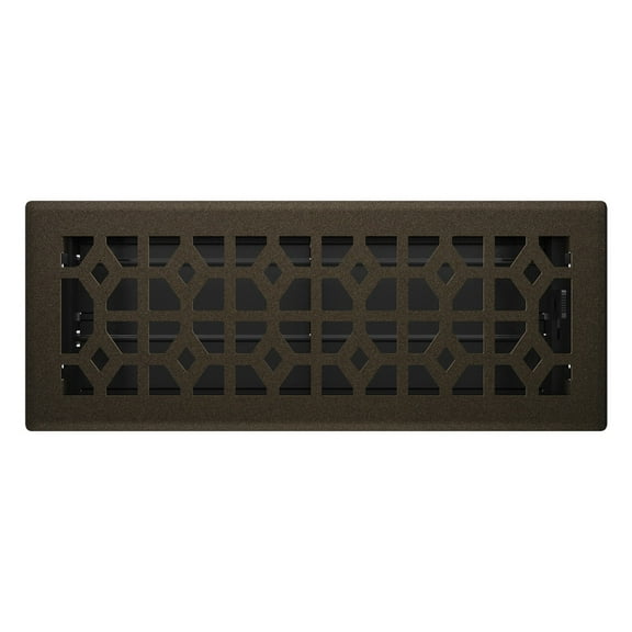 Imperial Floor Register Traditional Style - Adjustable Steel, Bronze Finish - 4 in x 12 in