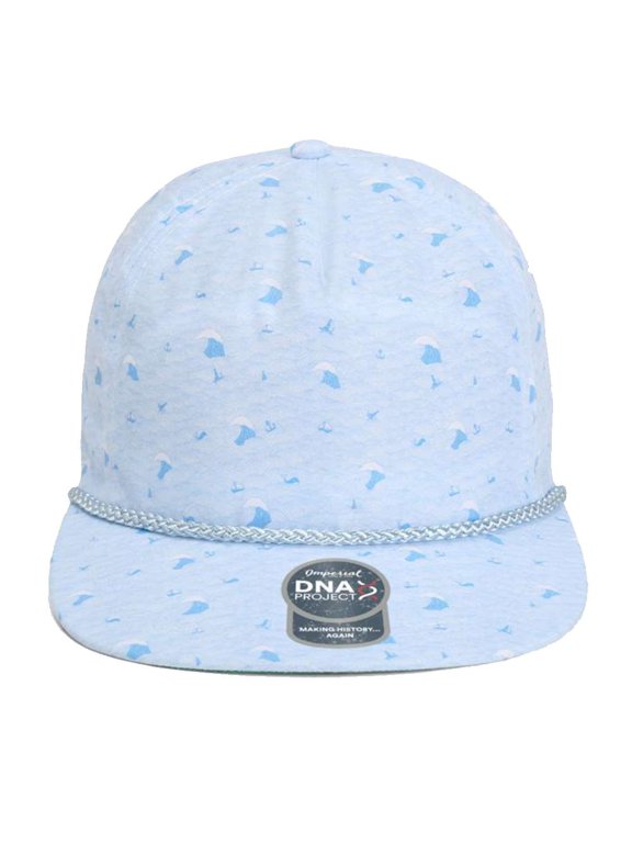 The Aloha Rope Cap, Blue Waves - Adjustable
