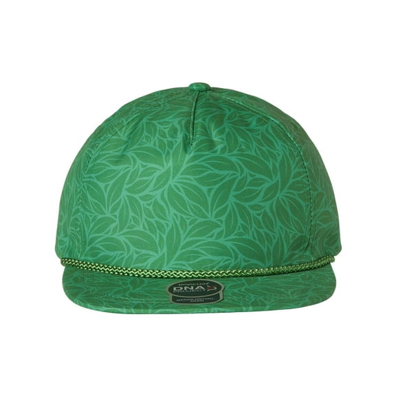 Imperial - The Aloha Rope Cap - DNA010 - Green Floral - Size: Adjustable