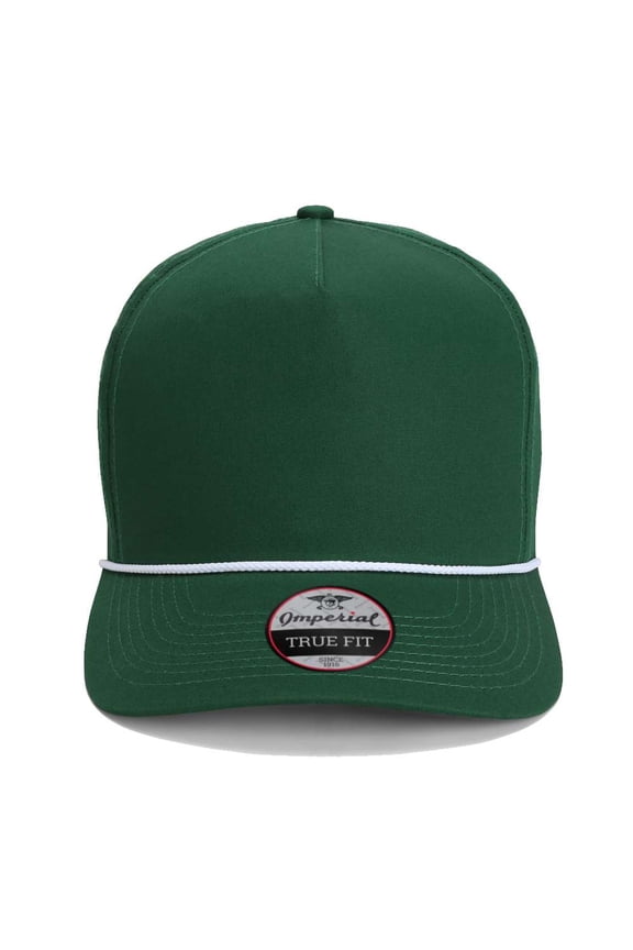 The Barnes Cap, Forest Green/ White - Adjustable