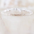 thumbnail image 1 of Imperial Topaz 3mm Round Shape Faceted Cut Beads 7 inch Adjustable Silver Plated Clasp Bracelet for men, women, unisex. Link Chain Stacking Bracelet.|LINK_03807, 1 of 4