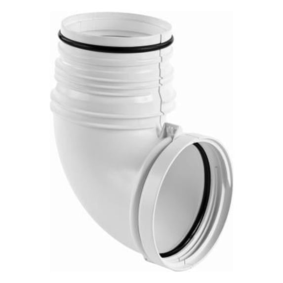 Imperial VT0544 Dryer Vent Elbow, Quick-Connect, 90-Degree, Plastic, 4 In. - Quantity 9