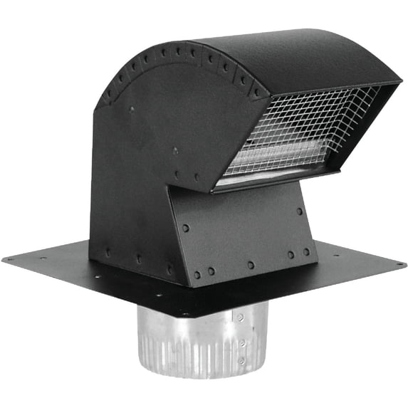 Imperial VT0568 6-Inch R2 Premium Roof Vent Cap with Collar, Black — Residential Use, Standard Application