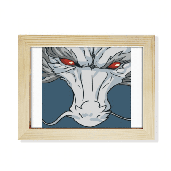 Imperial White Horse Desktop Photo Frame Picture Art Decoration Painting 6x8 inch