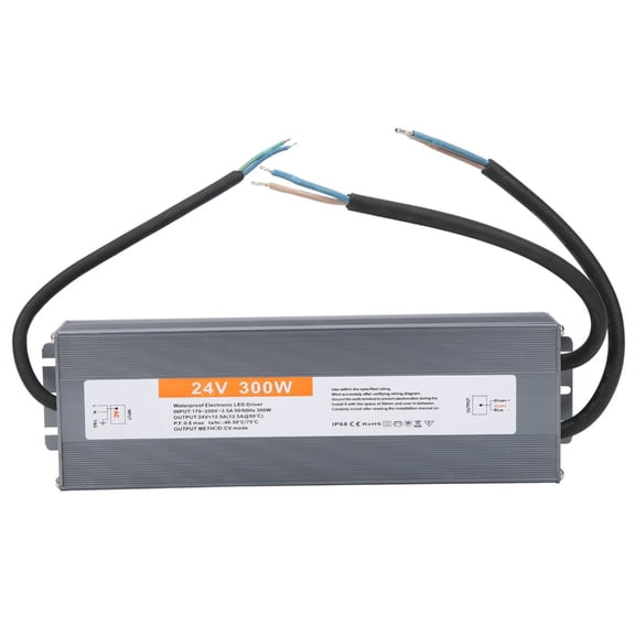 Impermeable 24V 300W Power Supply Aluminum Mixture Housing Efficient Heat Dissipation Overburden Security Wide Temperature Extent