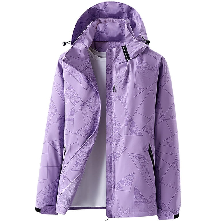 Impermeables Para La Lluvia Mujer Womens Rain Jacket with Hooded -  Lightweight Waterproof Rain Coats for Women Long Hooded Outdoor Raincoat