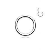 BM25 JEWELRY Implant Grade Titanium Basic Seamless Hinged Clicker Hoop Ring