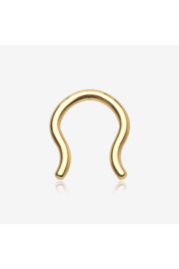 Implant Grade Titanium Gold PVD Basic Septum Retainer