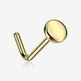 thumbnail image 1 of Implant Grade Titanium Golden Circle Icon L-Shaped Nose Ring, 1 of 5