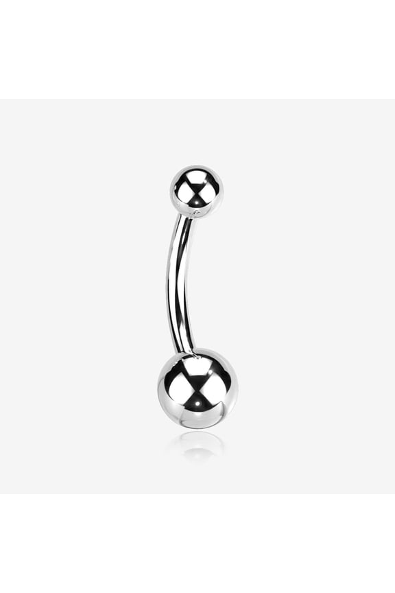 Implant Grade Titanium Internally Threaded Basic Belly Button Ring