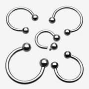 Implant Grade Titanium Internally Threaded Horseshoe Barbell