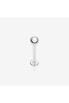 Implant Grade Titanium Internally Threaded Press Fit Gem Ball Top Labret