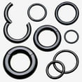 thumbnail image 1 of Implant Grade Titanium PVD Blackline Basic Seamless Hinged Clicker Hoop Ring-Black, 1 of 5