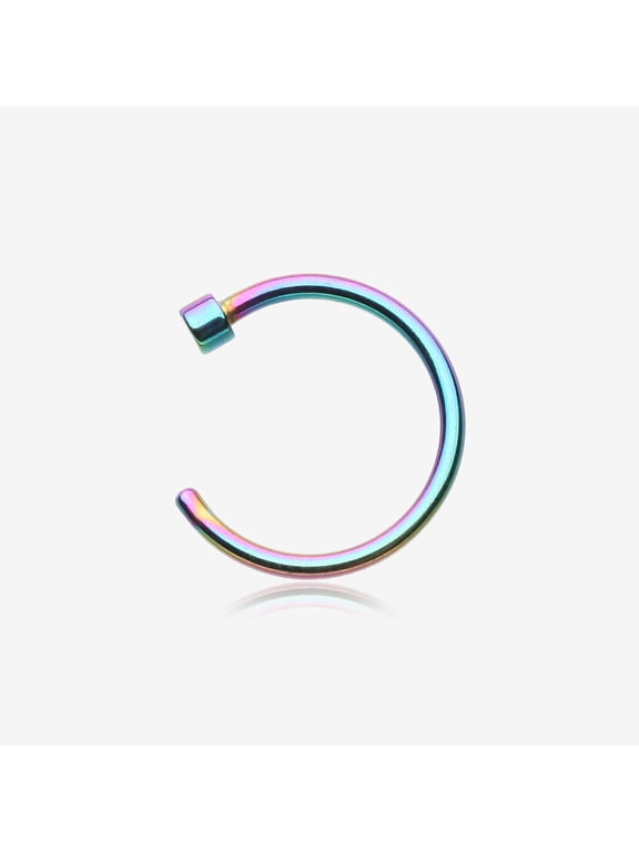 Implant Grade Titanium PVD Colorline Basic Nose Hoop Ring