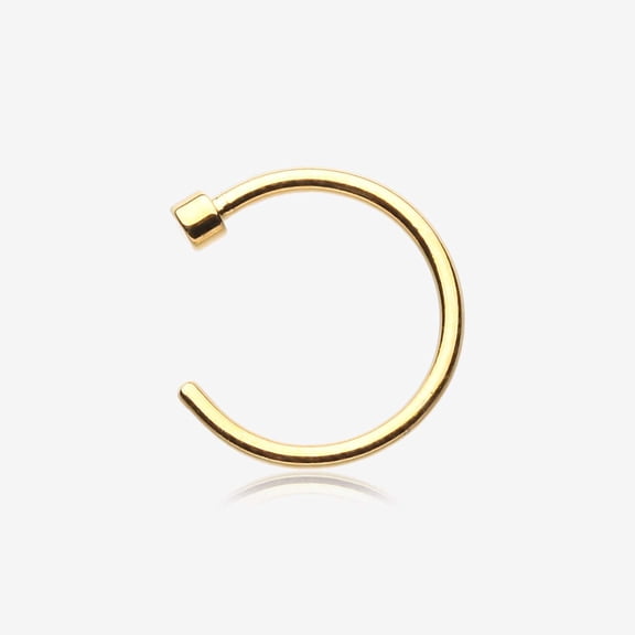 Implant Grade Titanium PVD Golden Basic Nose Hoop Ring