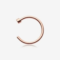 Implant Grade Titanium PVD Rose Gold Basic Nose Hoop Ring