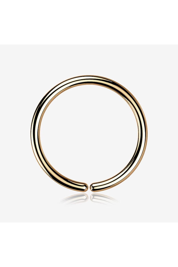 Implant Grade Titanium PVD Rose Gold Seamless Bendable Hoop Ring