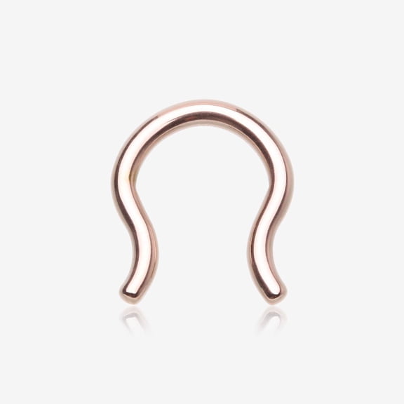 Implant Grade Titanium Rose Gold PVD Basic Septum Retainer