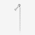 thumbnail image 1 of Implant Grade Titanium Sparkle Gem Long Chain Dangle Internally Threaded Labret, 1 of 5