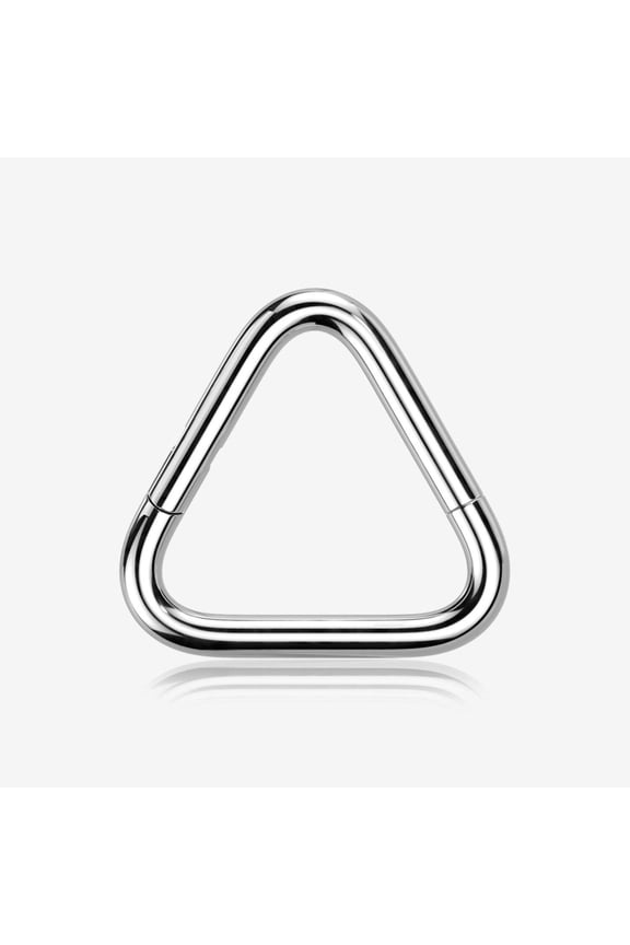 Implant Grade Titanium Triangle Basic Geometric Clicker Hoop Ring