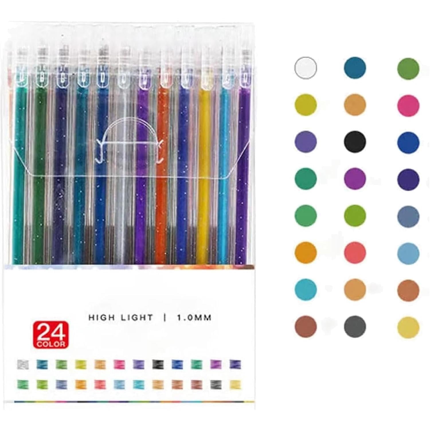 Implementarch Pens, Implementarch Glitter Gel Pen Set, Iridescent Glitters Gel Ink Pen Set, Gel Marker Set Colored Pen for Drawing 18PCS